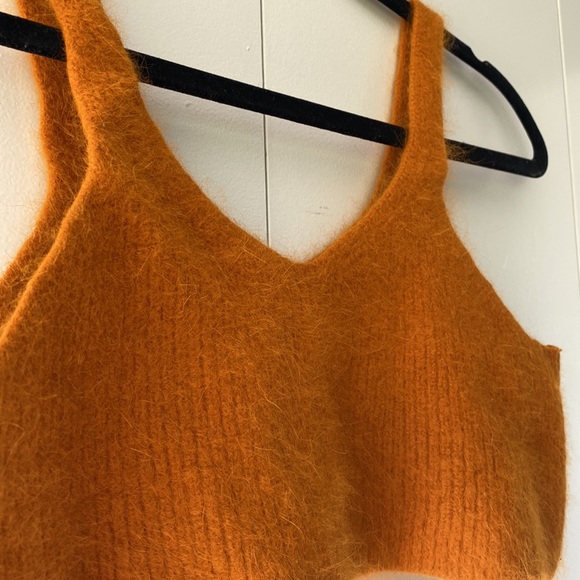 Fuzzy Yellow Crop Top - Picture 2 of 3